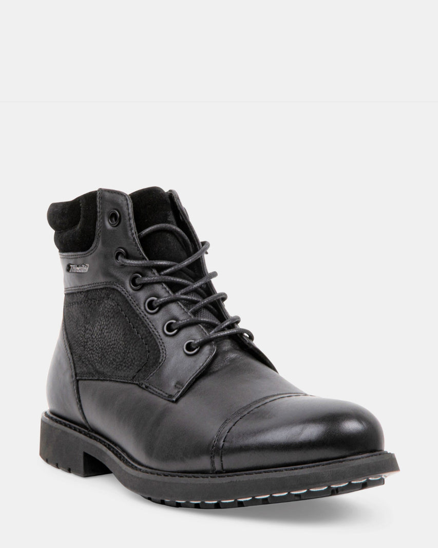 DARIN BLACK LEATHER - Men's Shoes - Steve Madden Canada