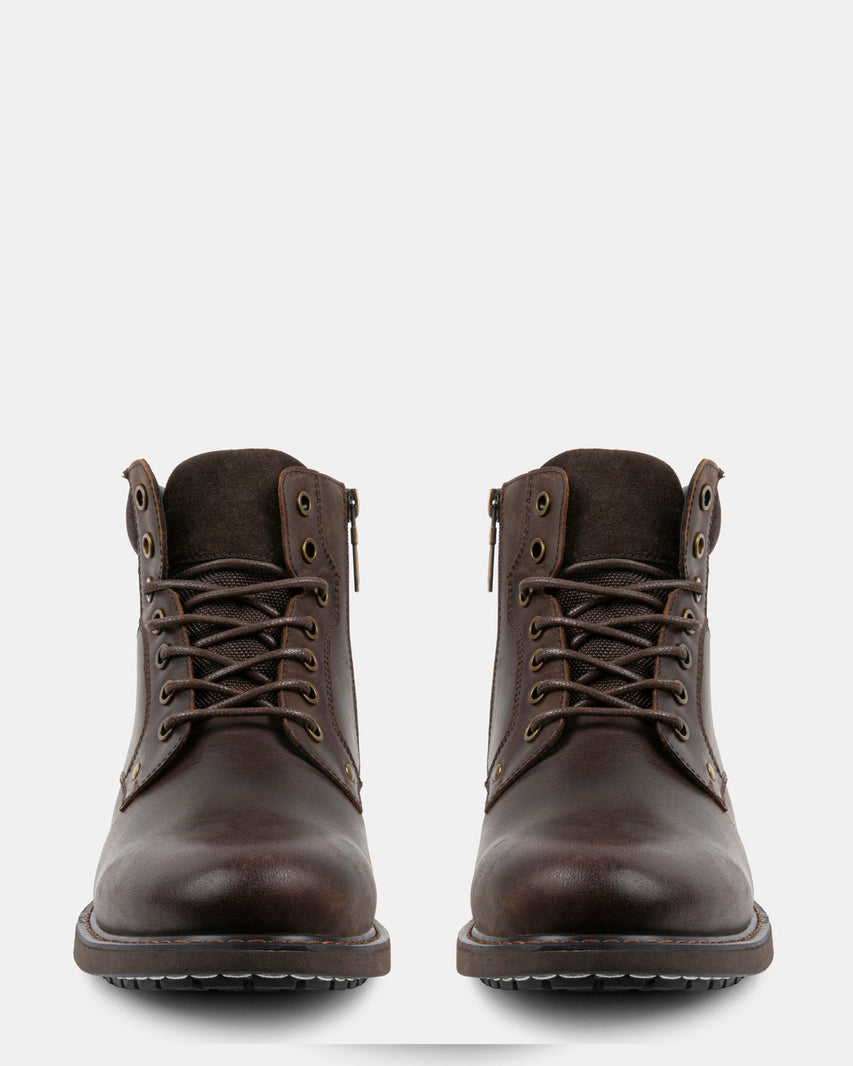 DAWNCH BROWN LEATHER - Men's Shoes - Steve Madden Canada