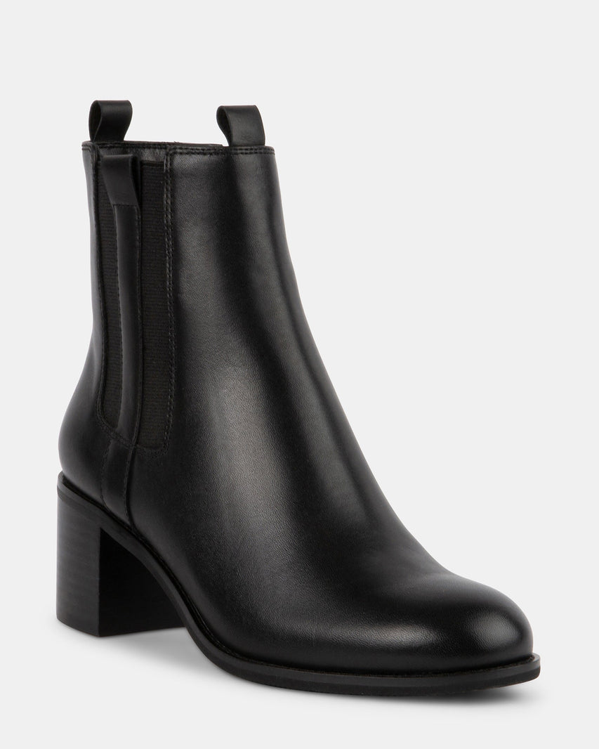 MALLORY BLACK LEATHER - Women's Shoes - Steve Madden Canada