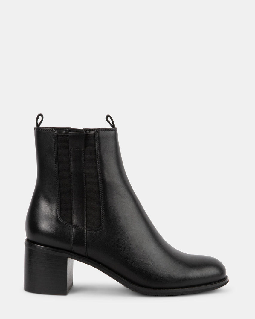 MALLORY BLACK LEATHER - Women's Shoes - Steve Madden Canada