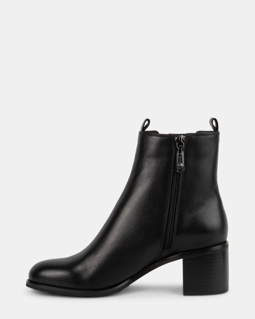 MALLORY BLACK LEATHER - Women's Shoes - Steve Madden Canada