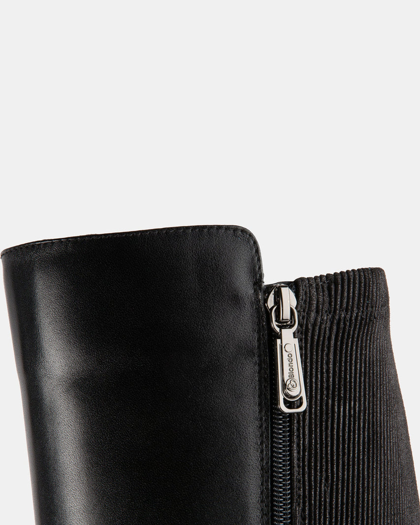 JAZLYNN BLACK LEATHER - Women's Shoes - Steve Madden Canada
