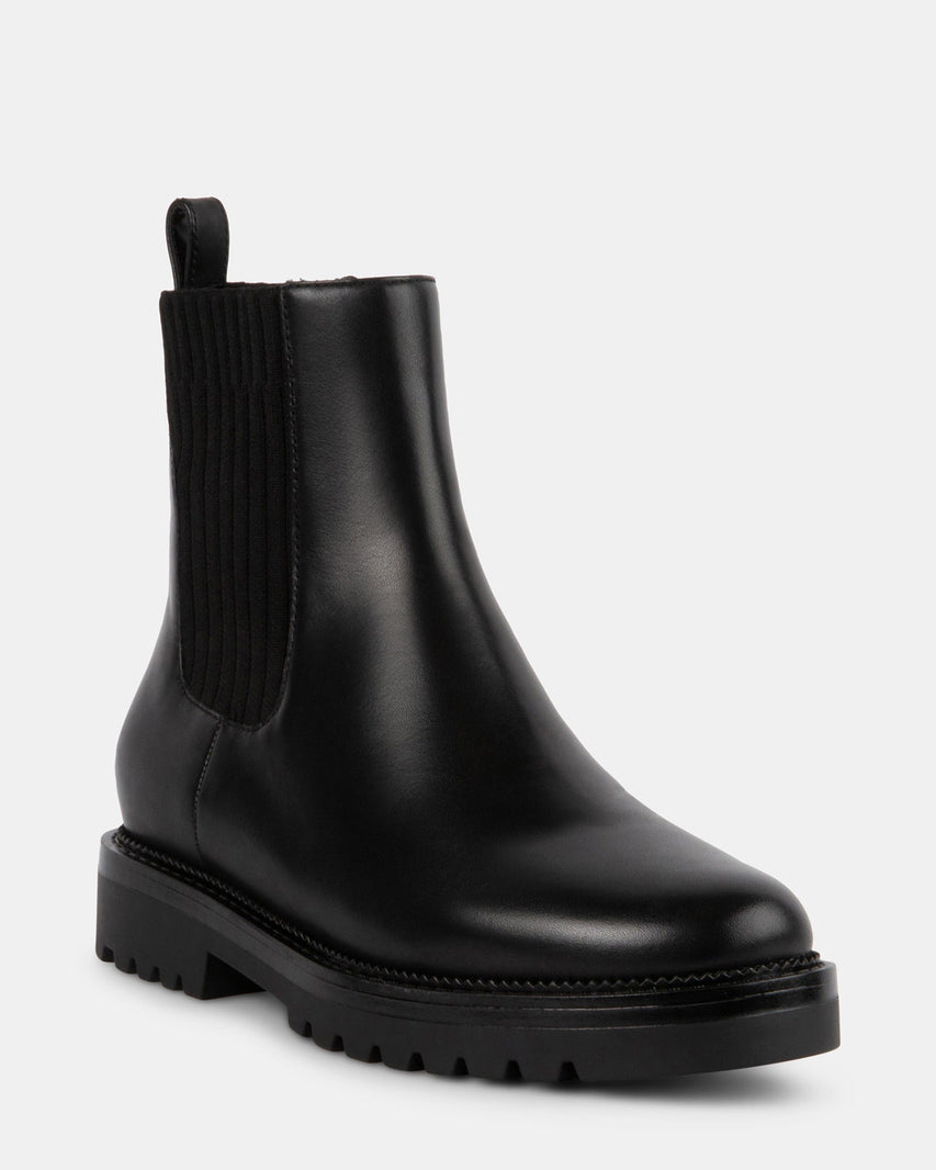 HAPPY BLACK LEATHER - Women's Shoes - Steve Madden Canada