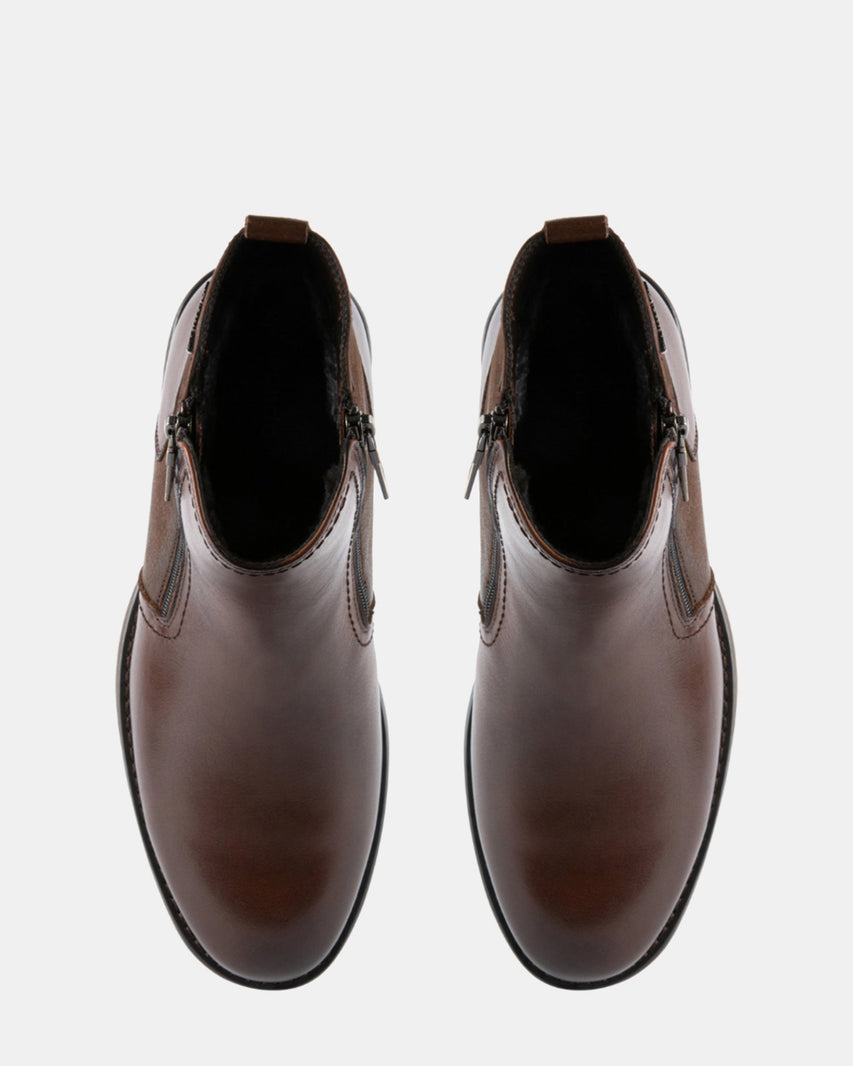 DIXON BROWN LEATHER - Men's Shoes - Steve Madden Canada