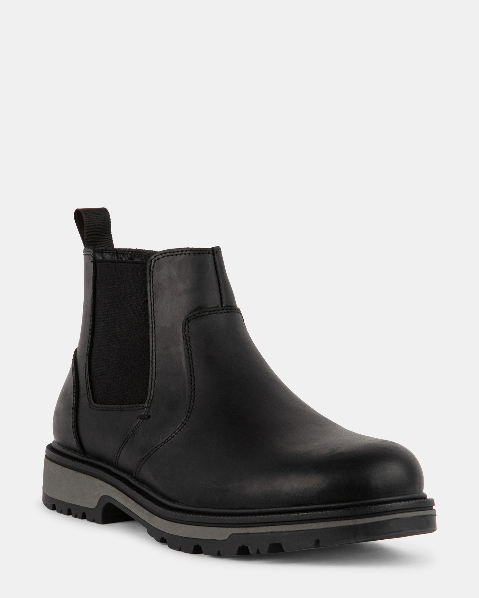 GRANT BLACK LEATHER - Men's Shoes - Steve Madden Canada