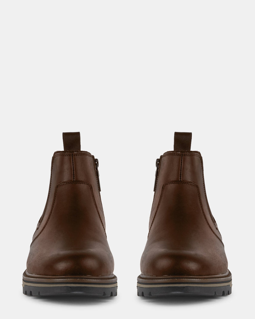 GRANT BROWN LEATHER - Men's Shoes - Steve Madden Canada