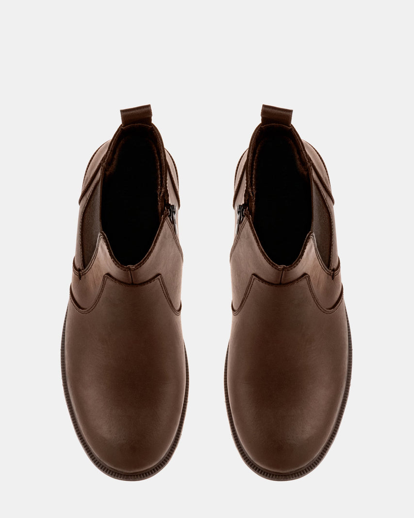 GRANT BROWN LEATHER - Men's Shoes - Steve Madden Canada