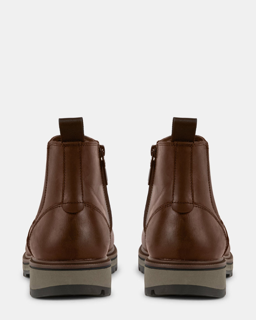 GRANT BROWN LEATHER - Men's Shoes - Steve Madden Canada