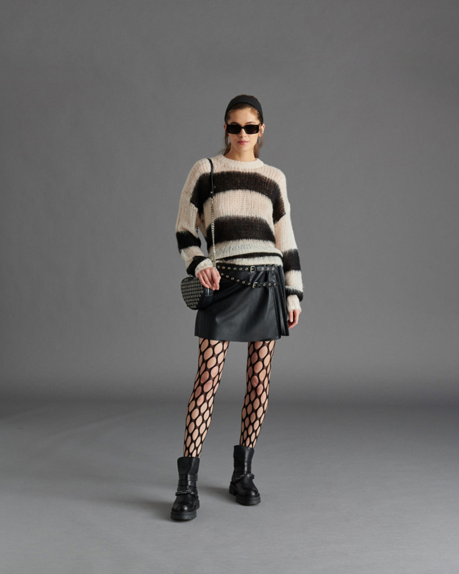 ELSON SWEATER BLACK MULTI - Clothing - Steve Madden Canada