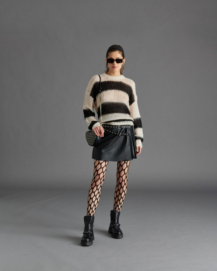 ELSON SWEATER BLACK MULTI - Clothing - Steve Madden Canada