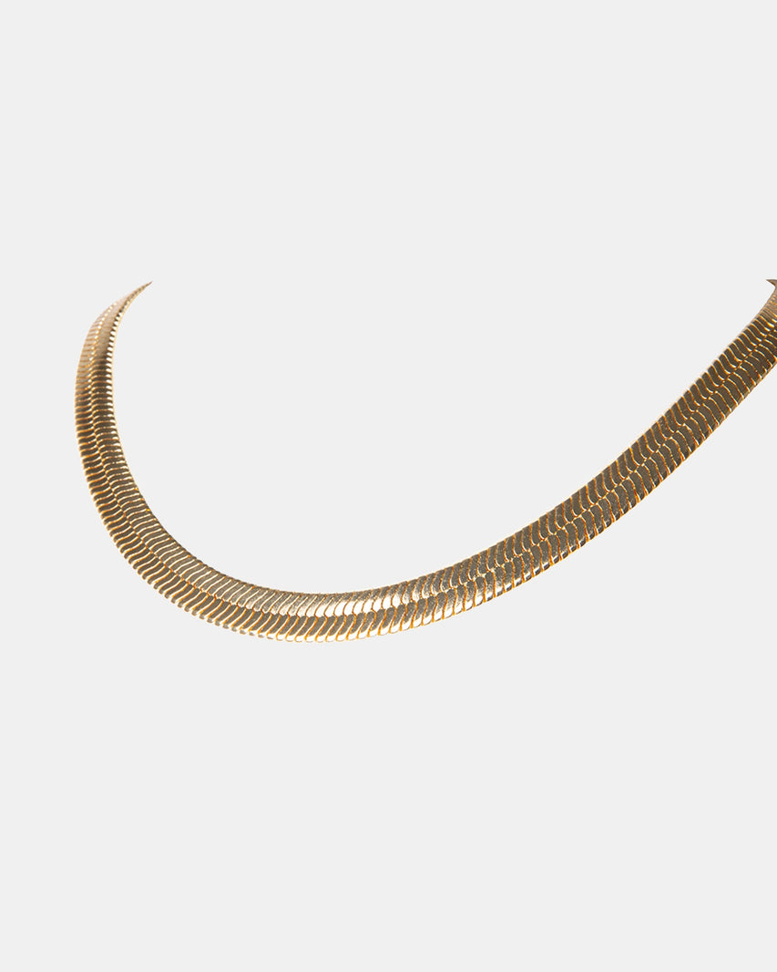 HERRINGBONE THICK CHAIN NECKLACE GOLD - Jewelry - Steve Madden Canada