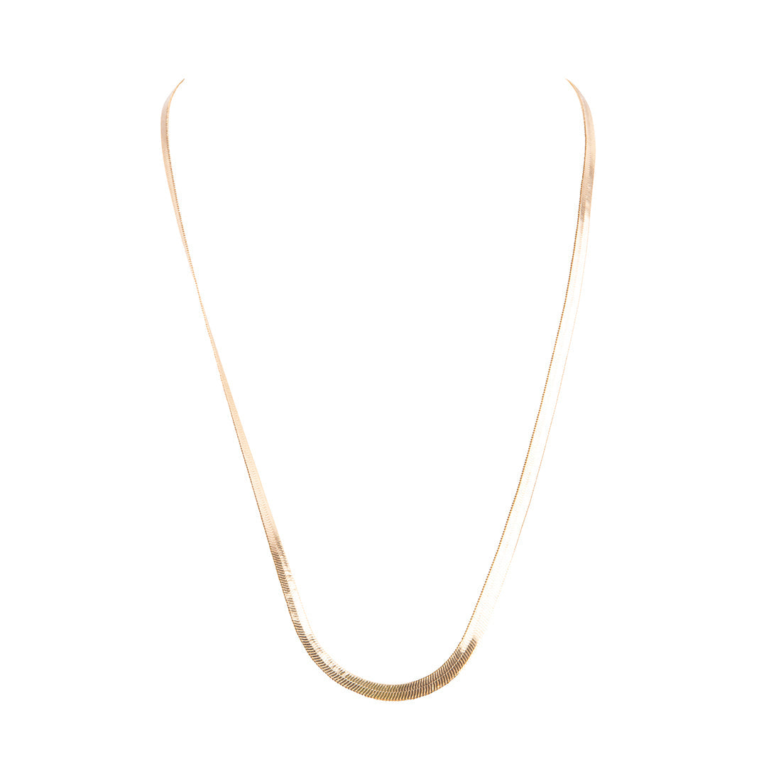 HERRINGBONE THIN CHAIN NECKLACE GOLD - Jewelry - Steve Madden Canada