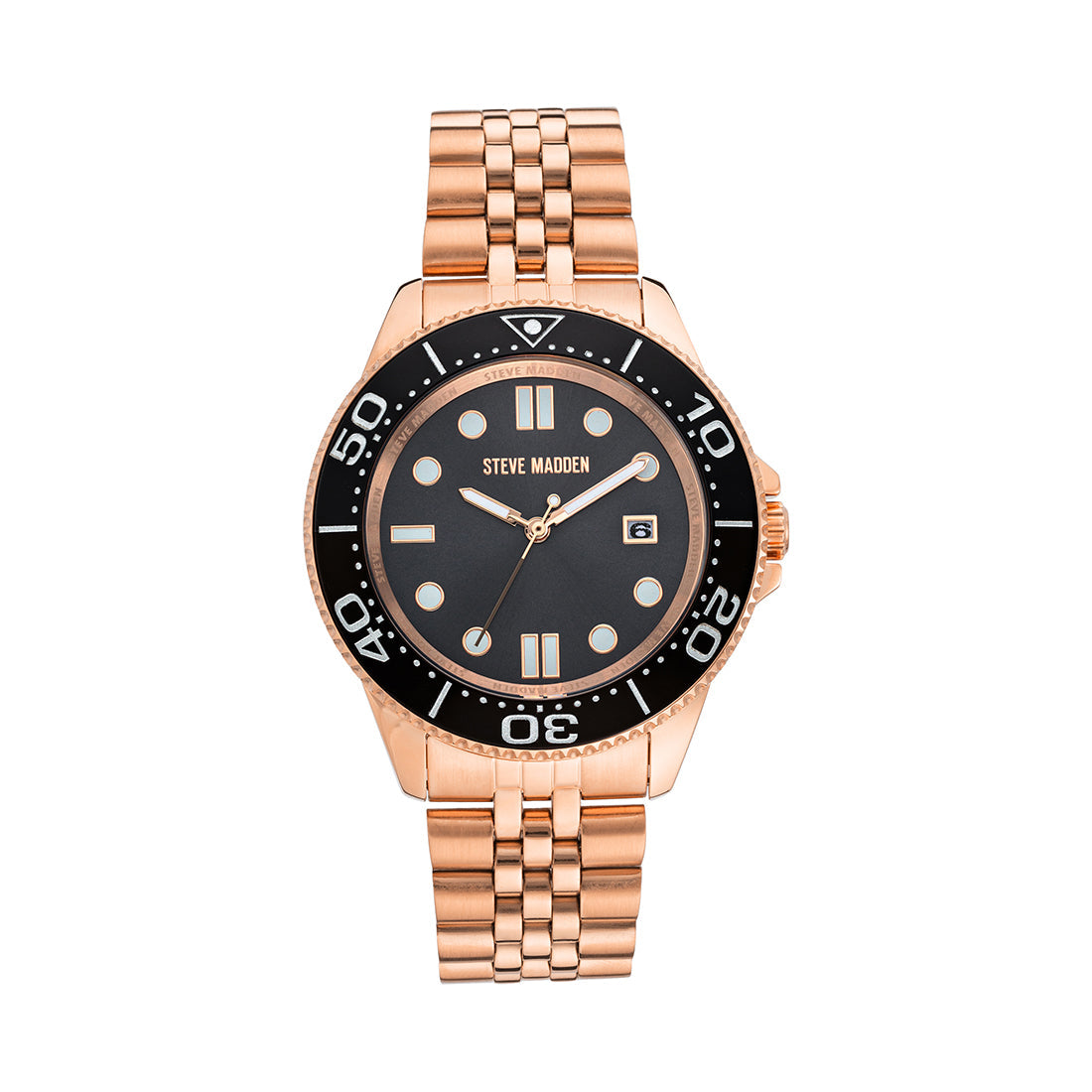 CLASSIC STATEMENT WATCH ROSE GOLD MULTI - Jewelry - Steve Madden Canada