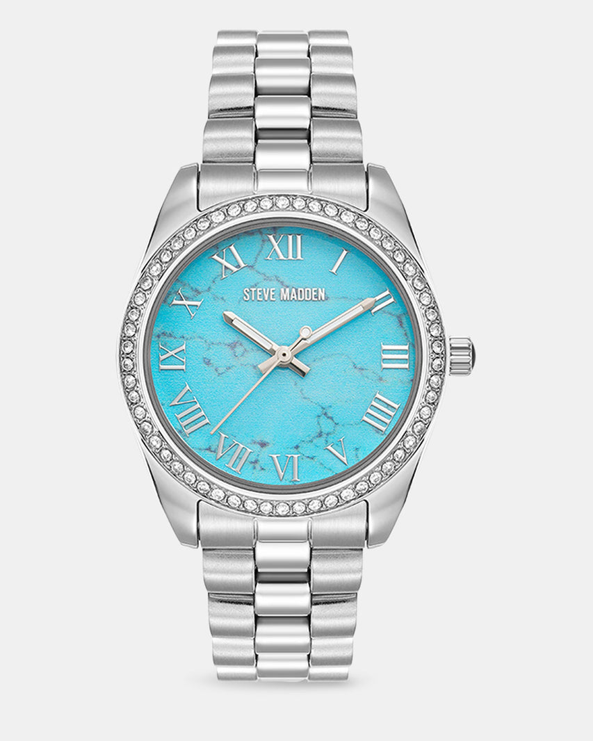 STATEMENT WATCH SILVER MULTI - Jewelry - Steve Madden Canada