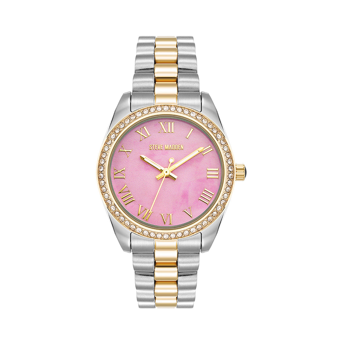 TWO TONE STATEMENT WATCH SILVER MULTI - Jewelry - Steve Madden Canada