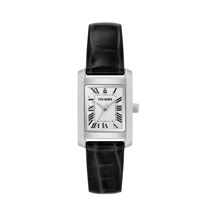 SLIM EMBOSSED WATCH SILVER MULTI - Jewelry - Steve Madden Canada