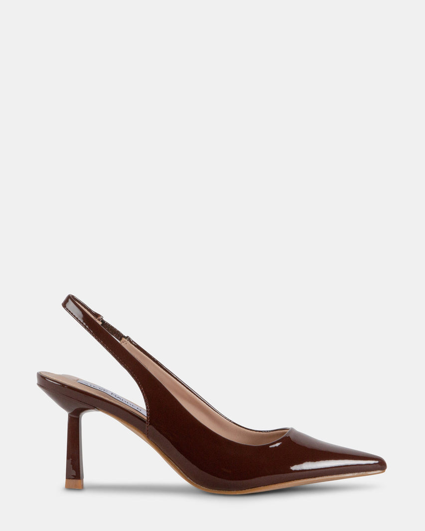 DELVA BROWN PATENT - Women's Shoes - Steve Madden Canada