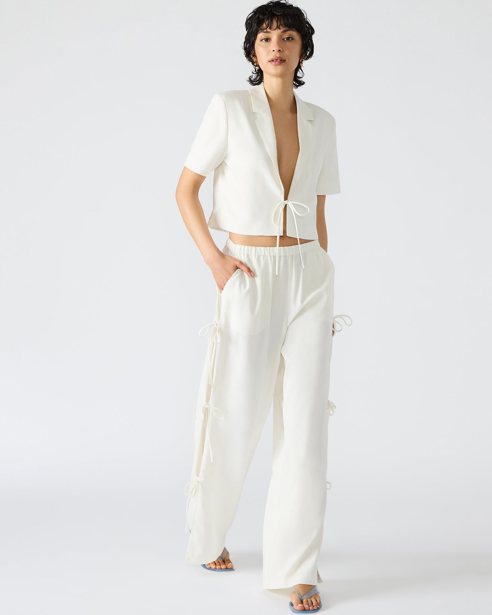 FIA BLAZER TOP WHITE - Clothing - Steve Madden Canada