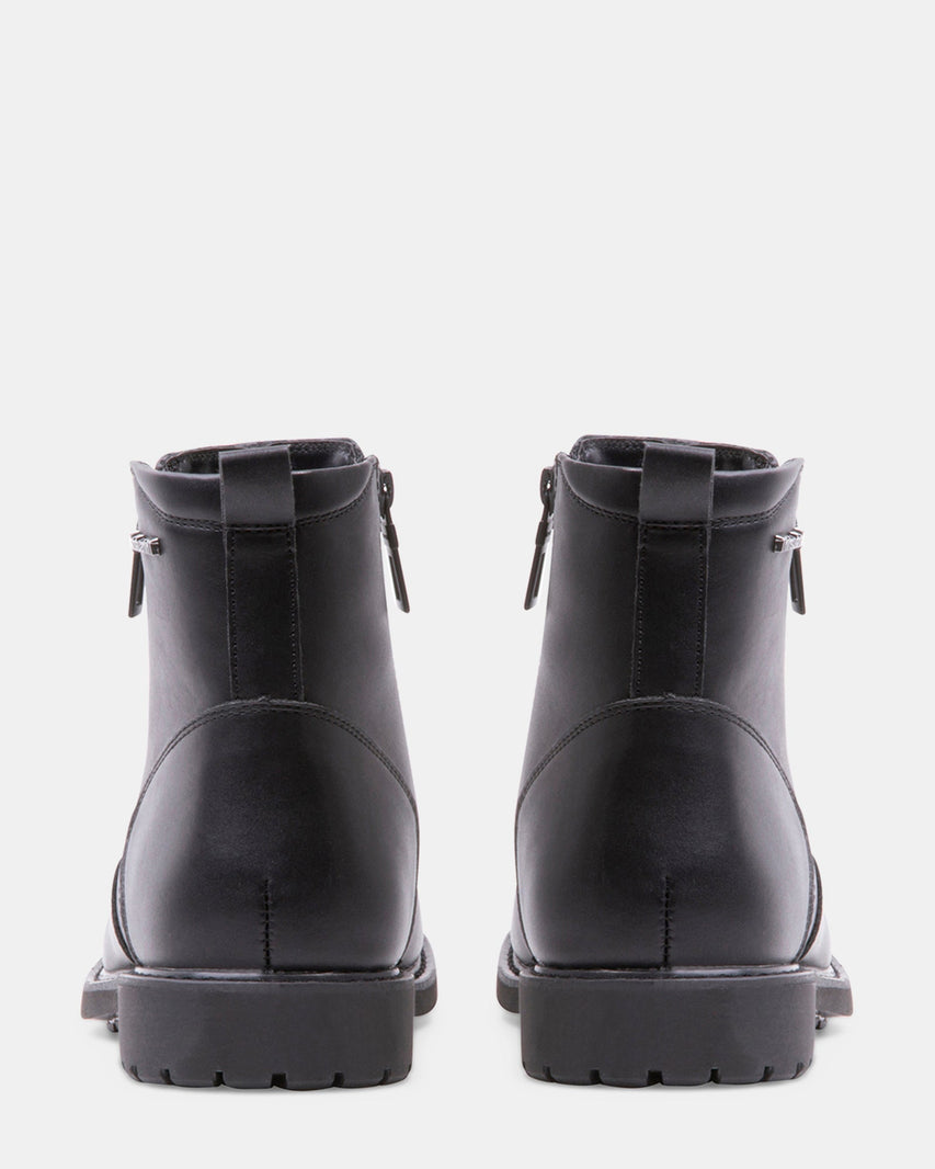 DEVIN BLACK LEATHER - Men's Shoes - Steve Madden Canada