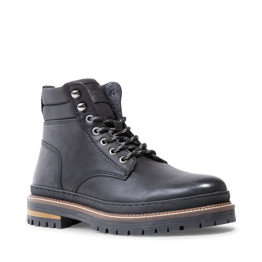 JASPER BLACK LEATHER - Men's Shoes - Steve Madden Canada