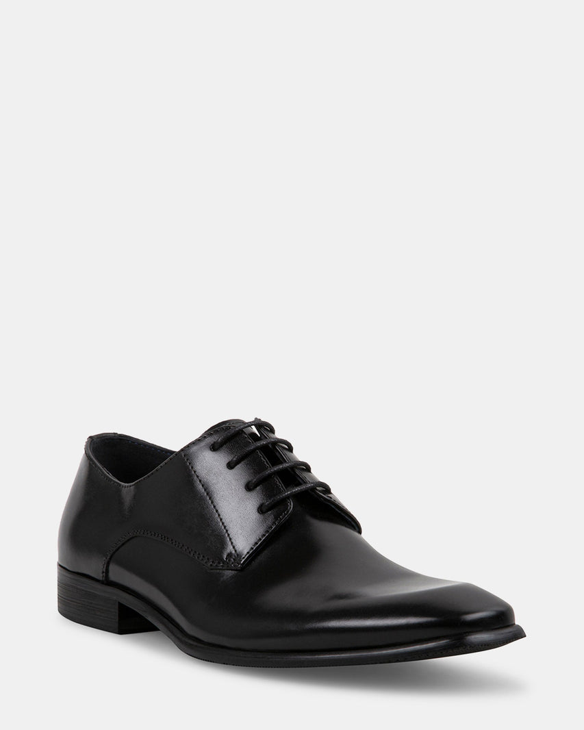 JAVIN BLACK LEATHER - Men's Shoes - Steve Madden Canada
