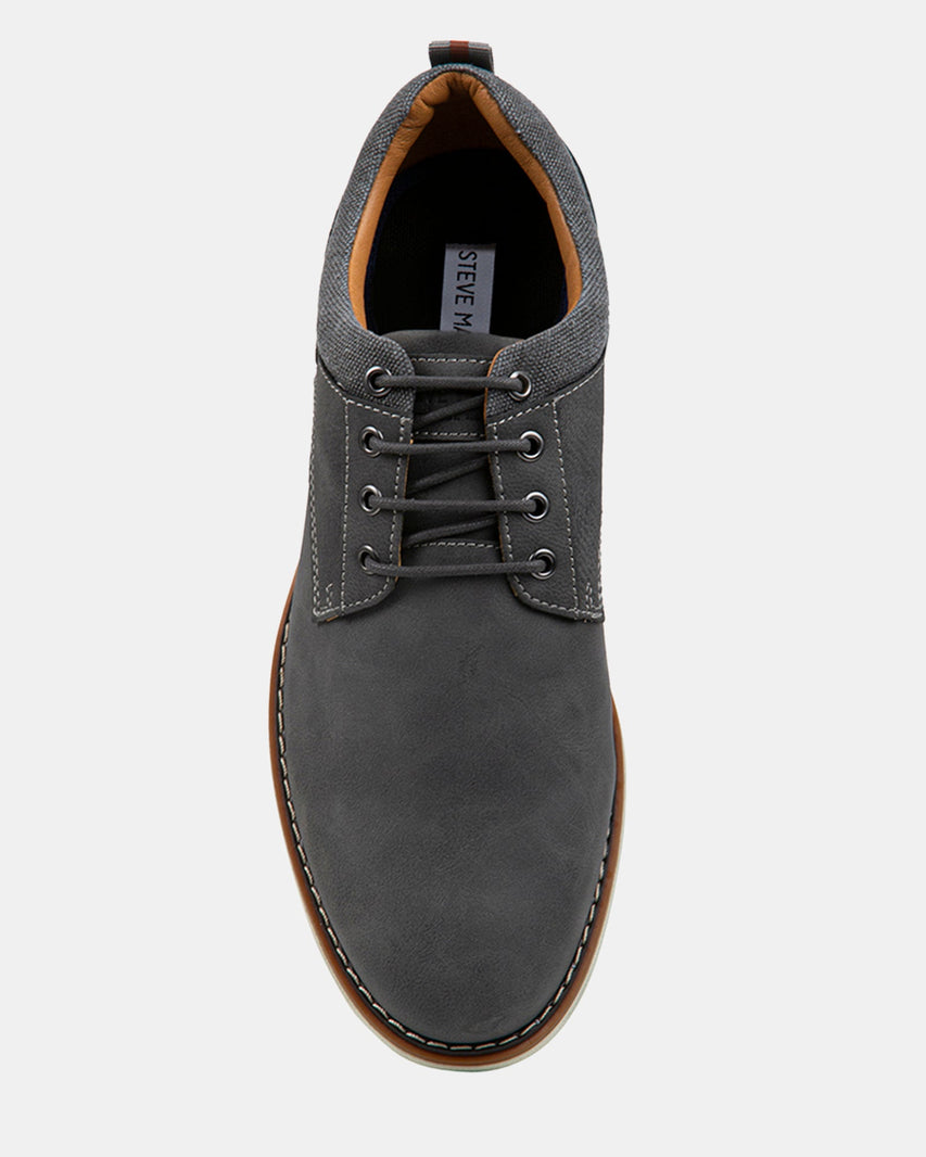 JAXSON GREY NUBUCK - Men's Shoes - Steve Madden Canada