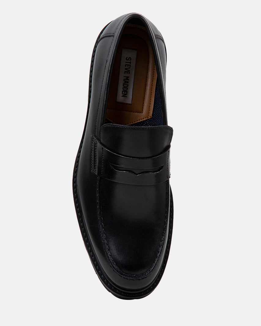 KAYVONN BLACK LEATHER - Men's Shoes - Steve Madden Canada