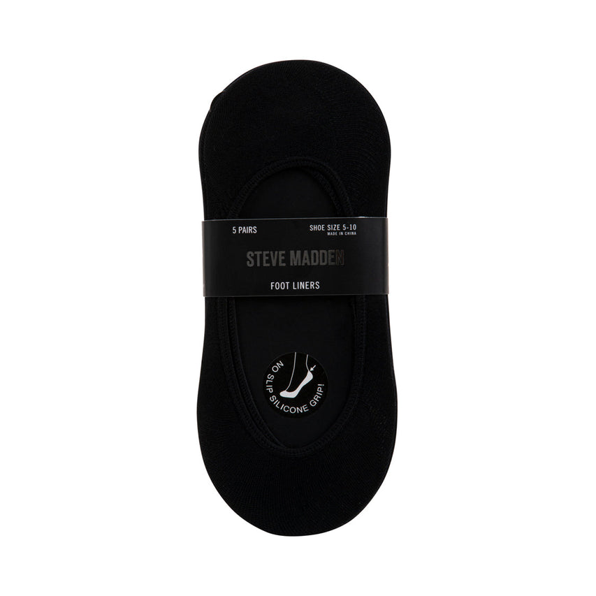 5PK WOMEN'S BLACK FOOT LINERS - Accessories - Steve Madden Canada