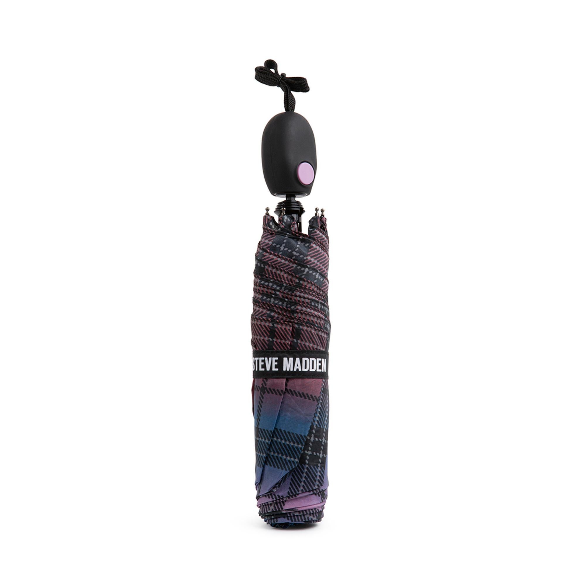 BLACK PLAID UMBRELLA - Accessories - Steve Madden Canada