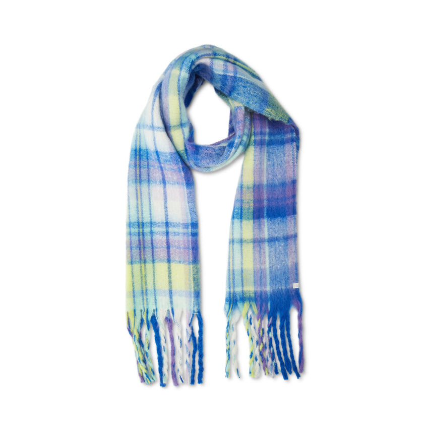 PLAID SCARF BLUE MULTI - Accessories - Steve Madden Canada