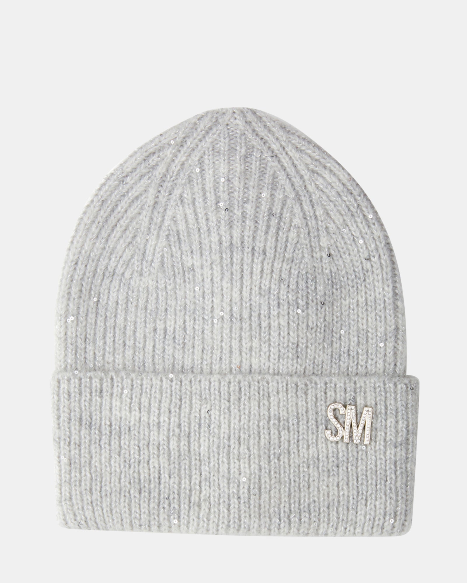 METALLIC THREAD RIB BEANIE GREY - Accessories - Steve Madden Canada
