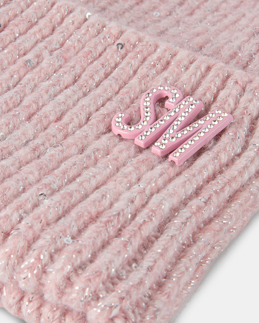 METALLIC THREAD RIB BEANIE PINK - Accessories - Steve Madden Canada