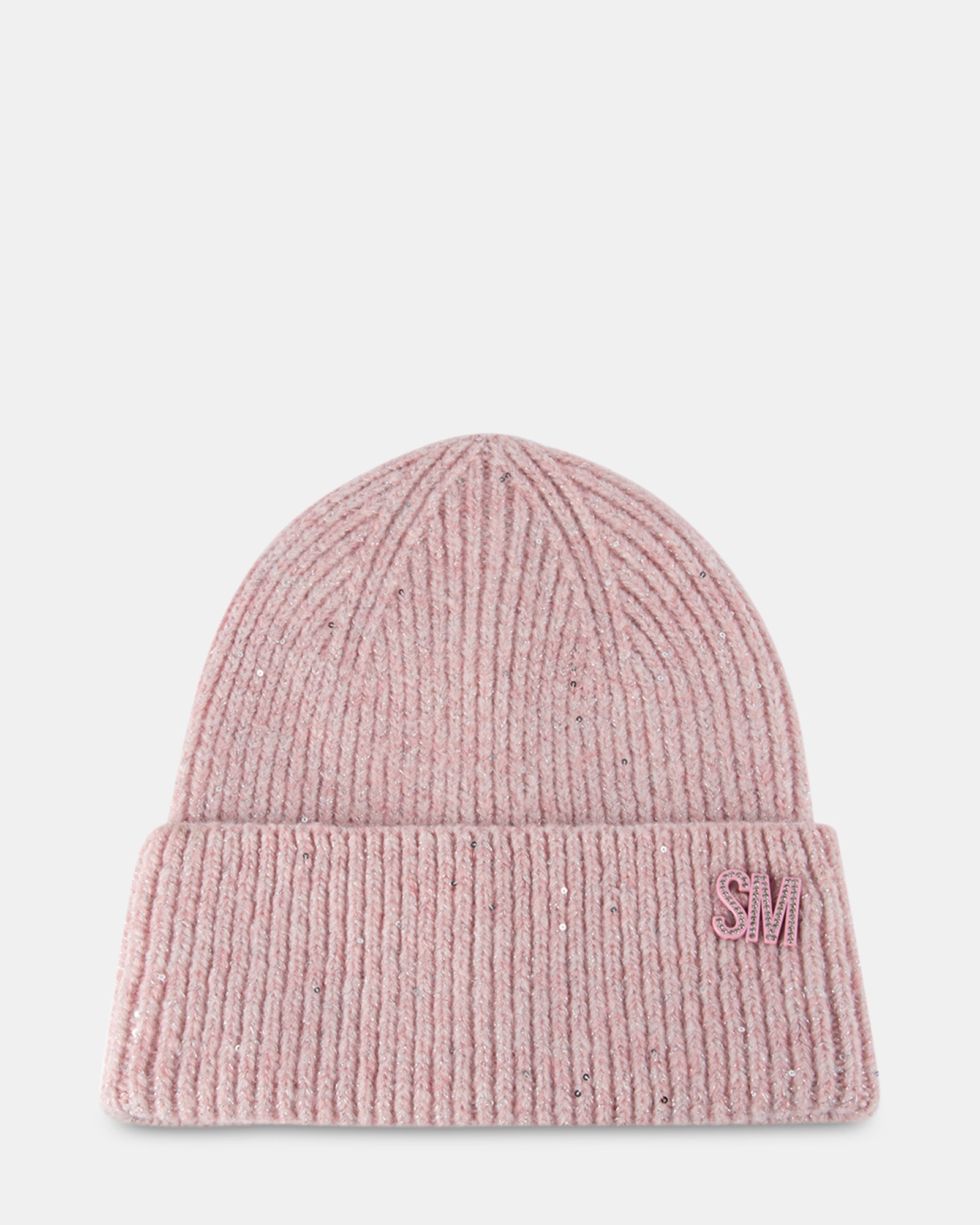 METALLIC THREAD RIB BEANIE PINK - Accessories - Steve Madden Canada
