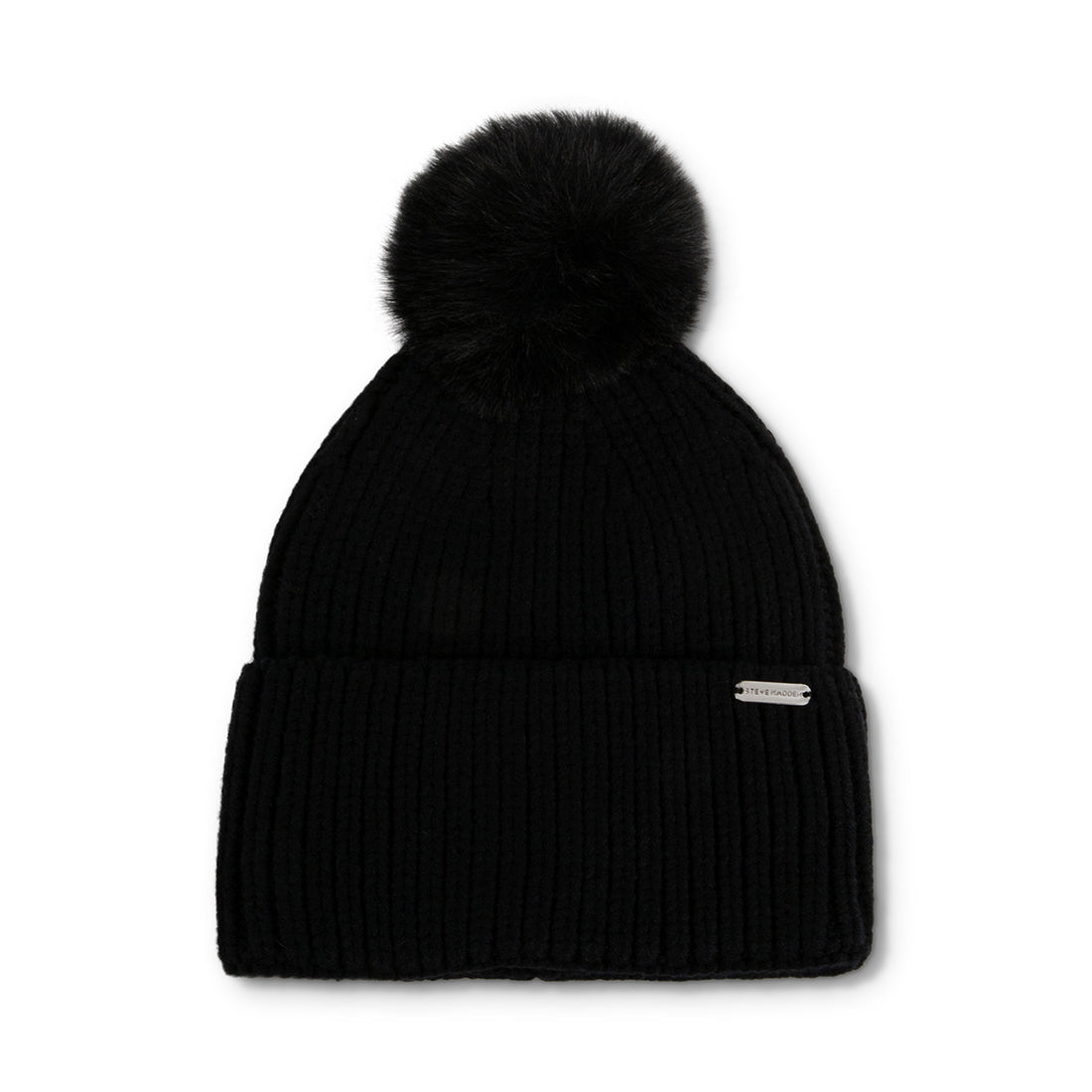 BILLIE POM BEANIE BLACK - Accessories - Steve Madden Canada