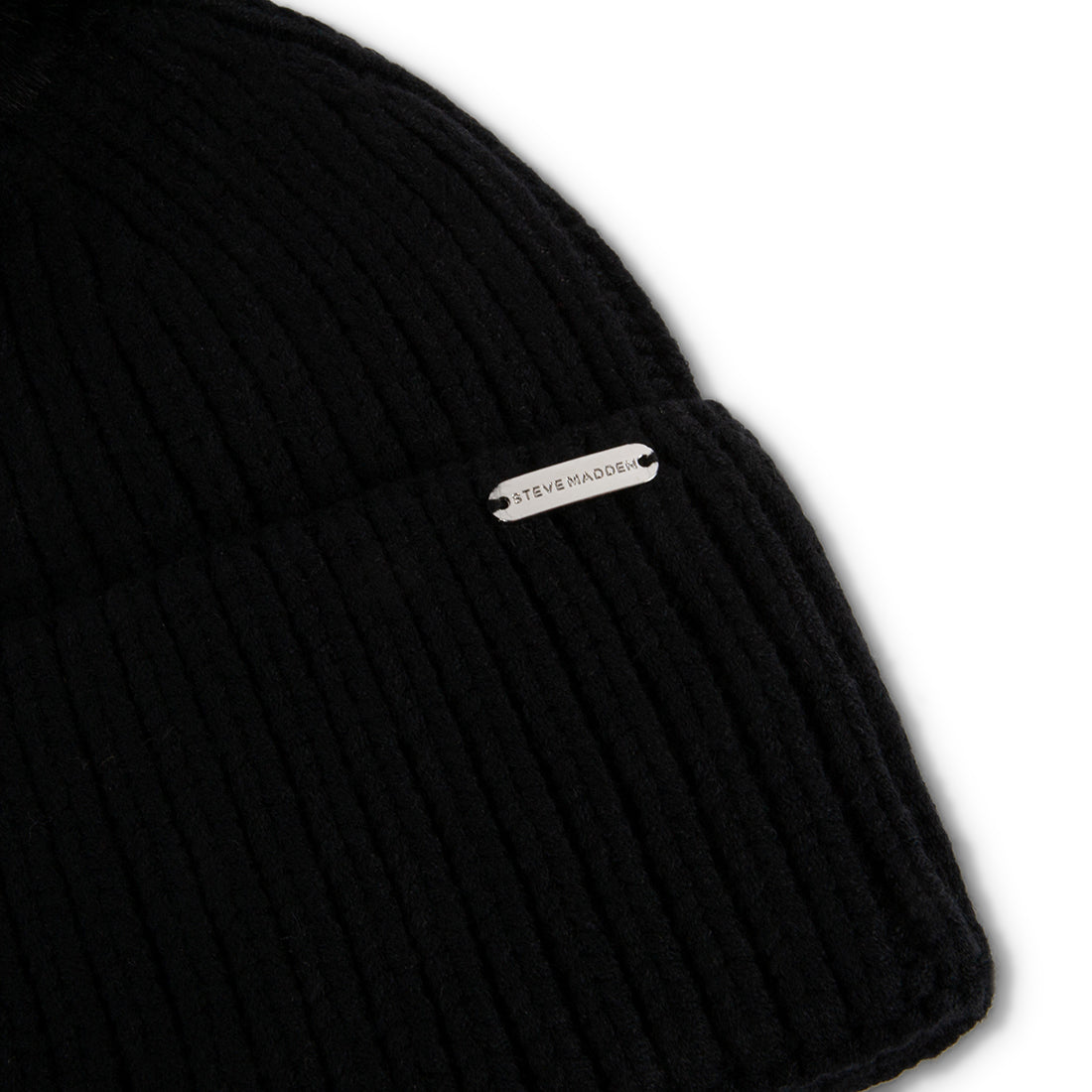 BILLIE POM BEANIE BLACK - Accessories - Steve Madden Canada