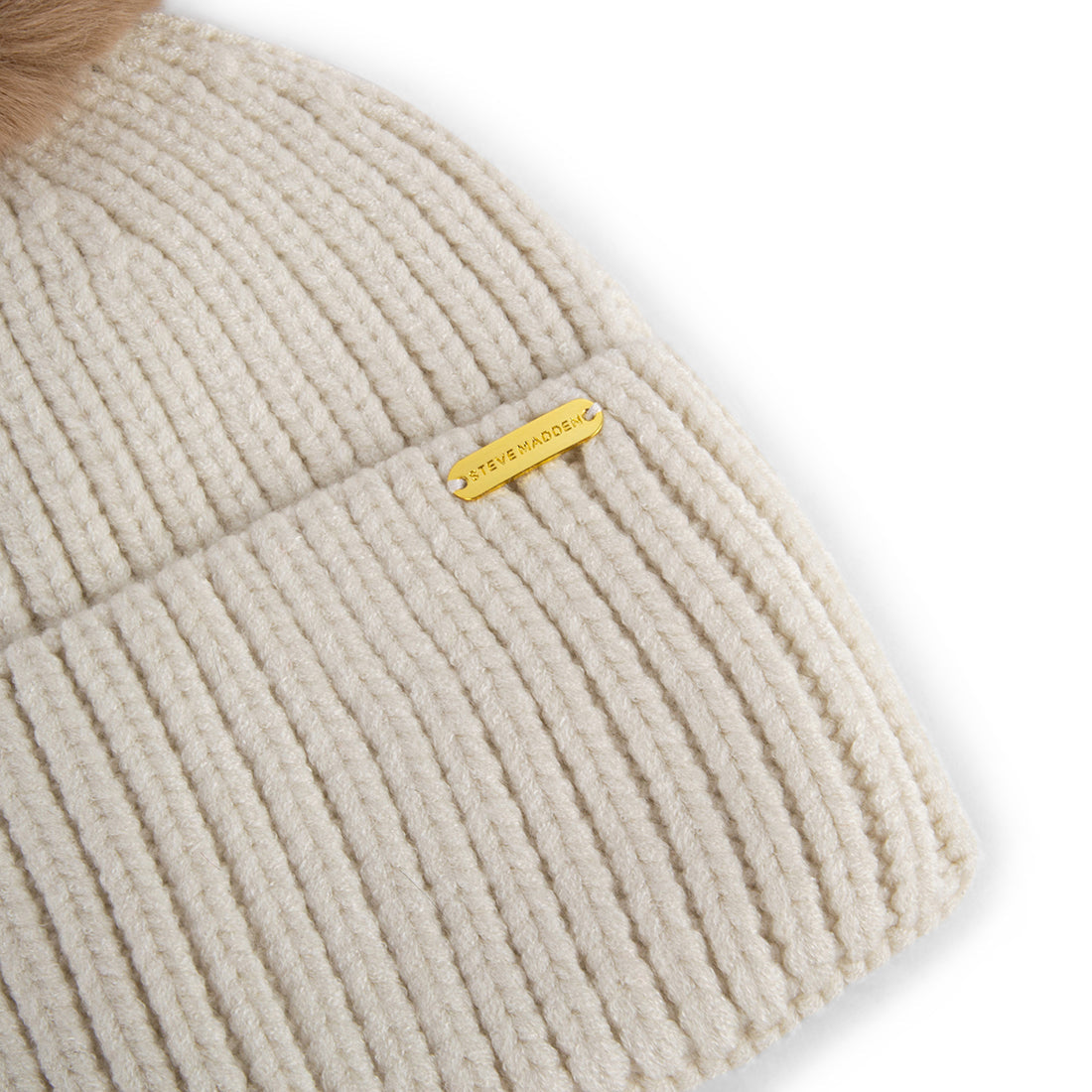 BILLIE BEANIE POM NATURAL - Accessories - Steve Madden Canada