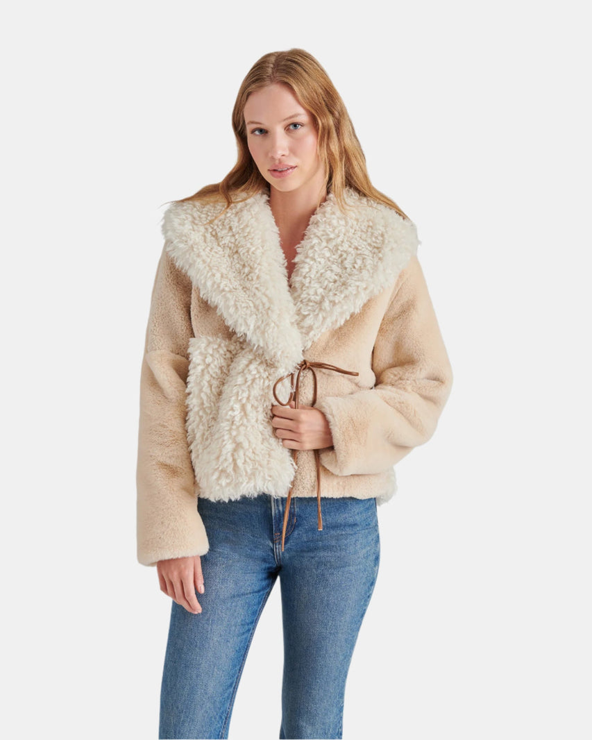 WINTERLYN COAT NATURAL - Clothing - Steve Madden Canada