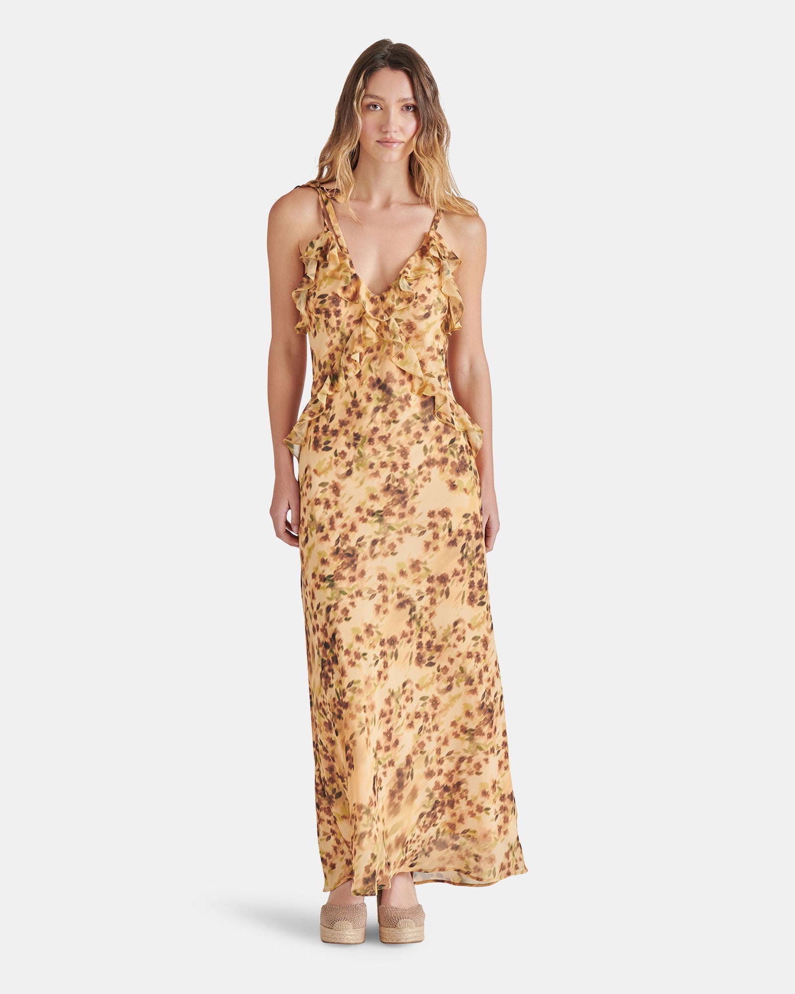 ADALINA DRESS FLORAL NATURAL MULTI - Clothing - Steve Madden Canada