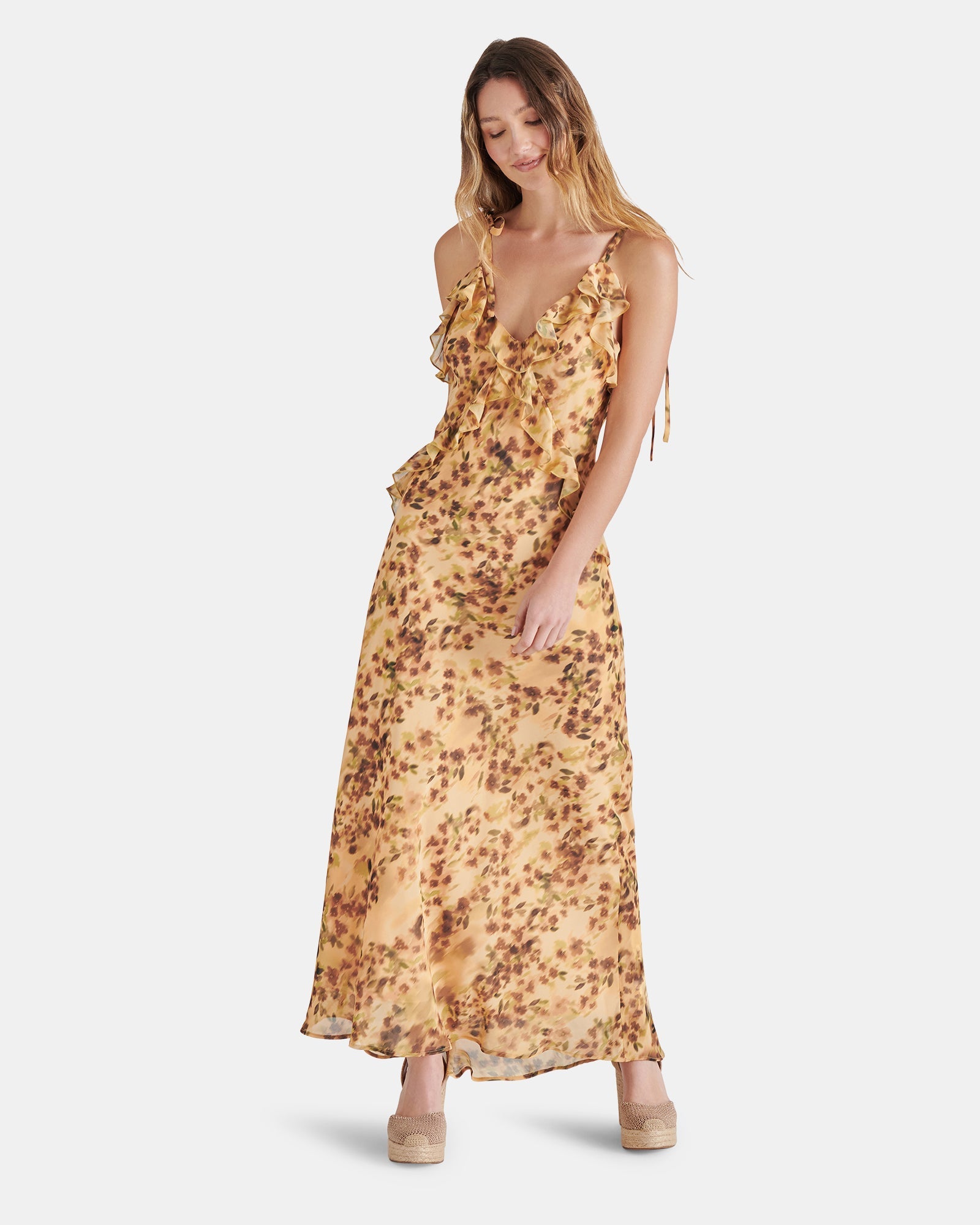 ADALINA DRESS FLORAL NATURAL MULTI - Clothing - Steve Madden Canada
