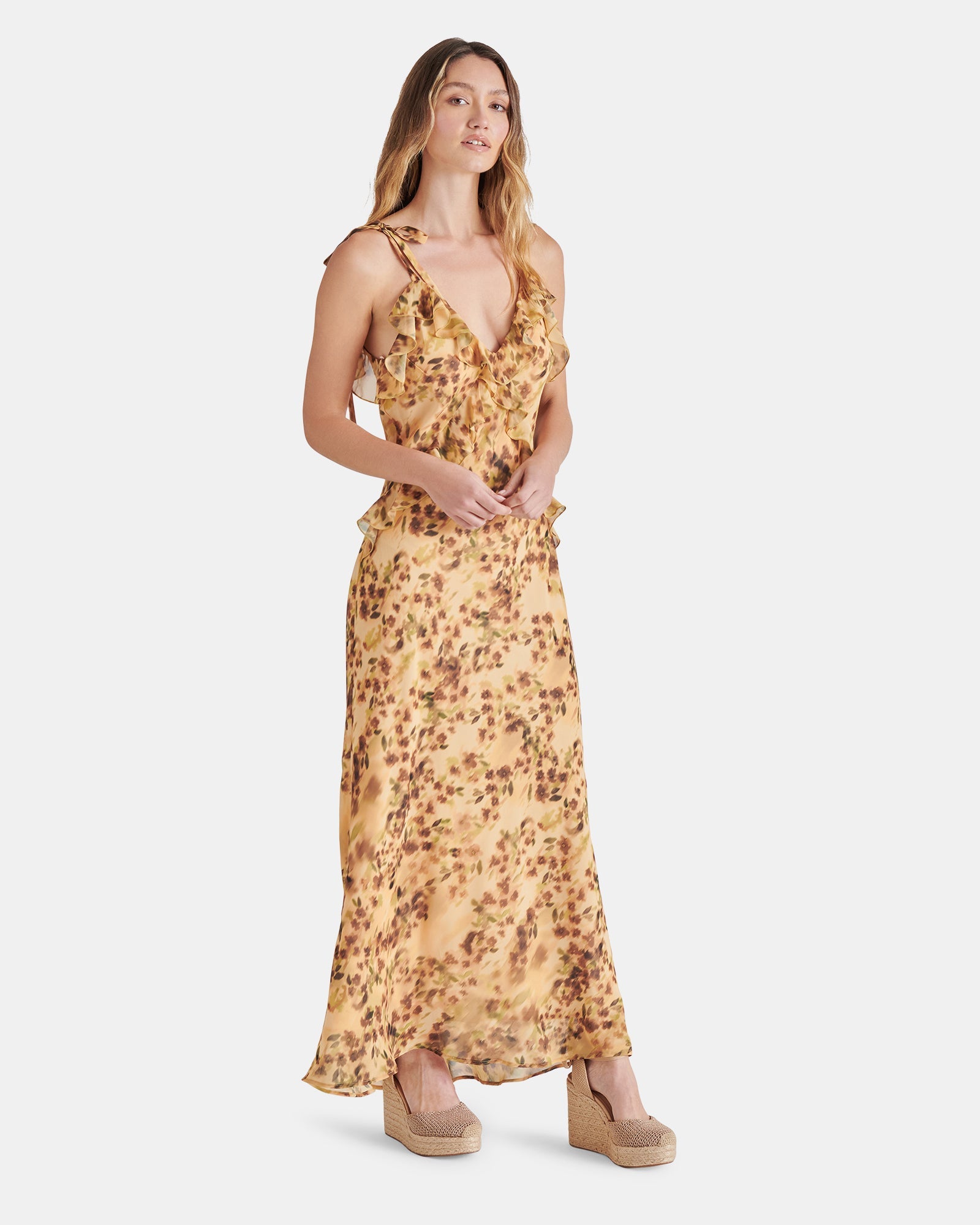 ADALINA DRESS FLORAL NATURAL MULTI - Clothing - Steve Madden Canada