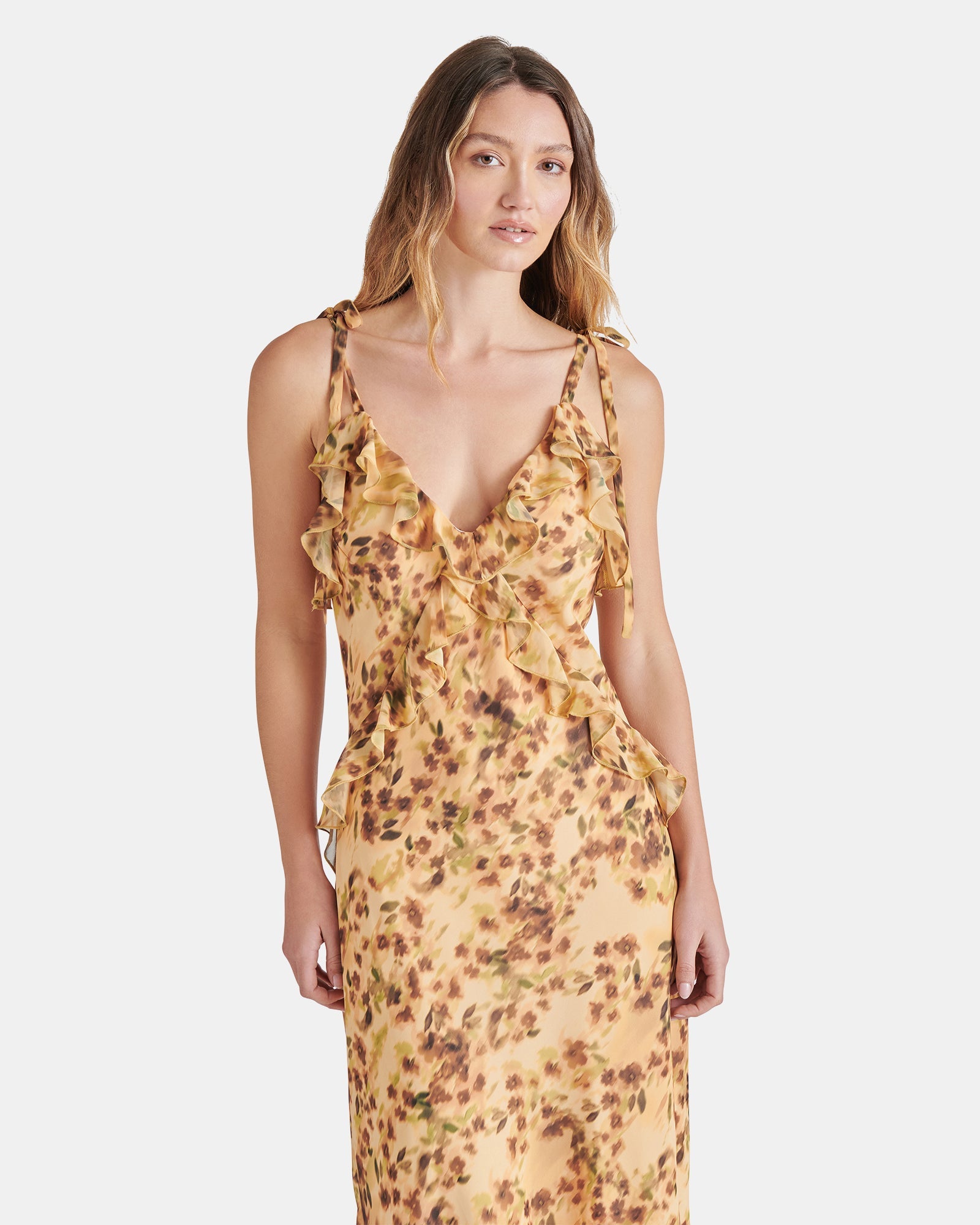 ADALINA DRESS FLORAL NATURAL MULTI - Clothing - Steve Madden Canada