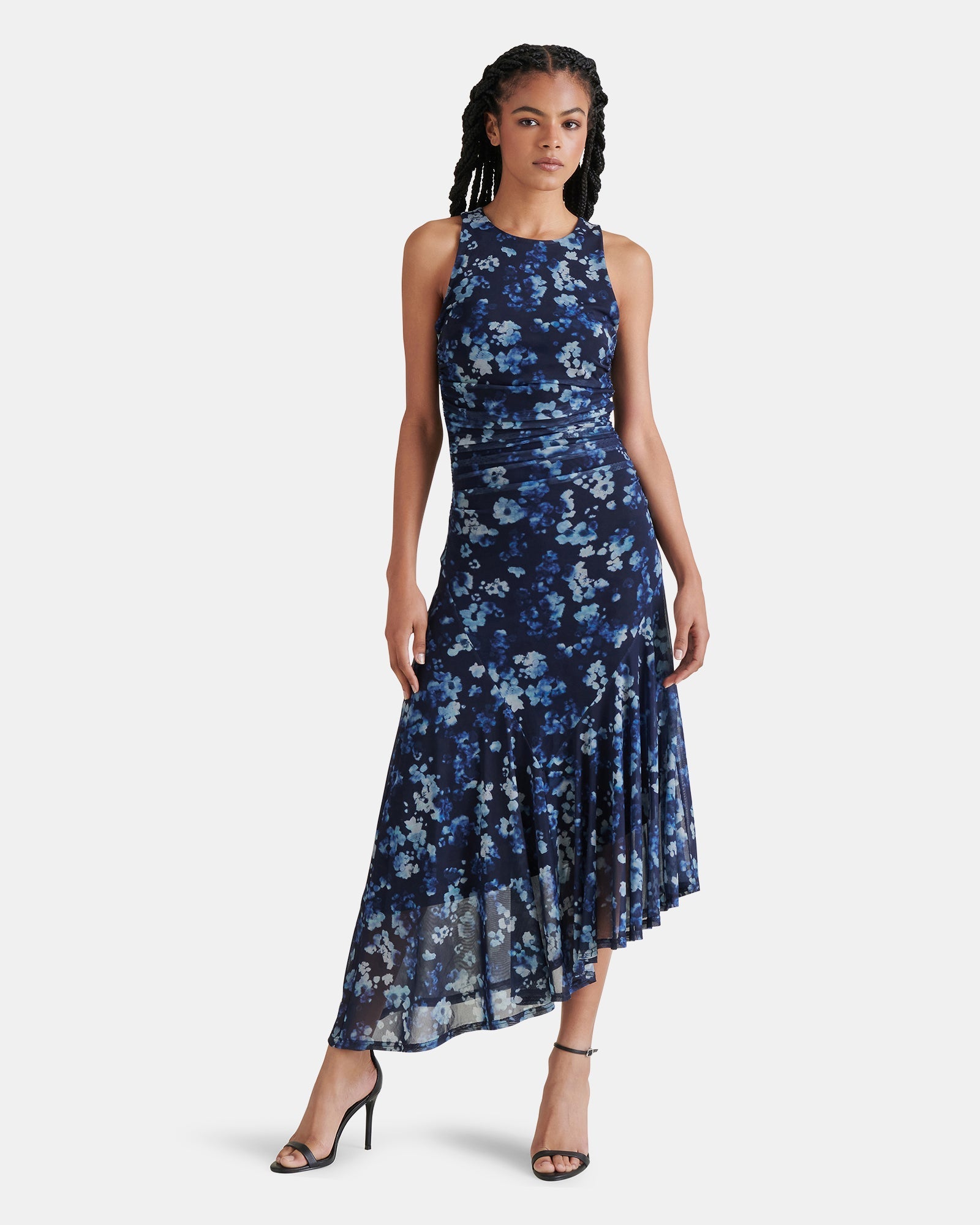 LANEY DRESS FLORAL INDIGO - Clothing - Steve Madden Canada