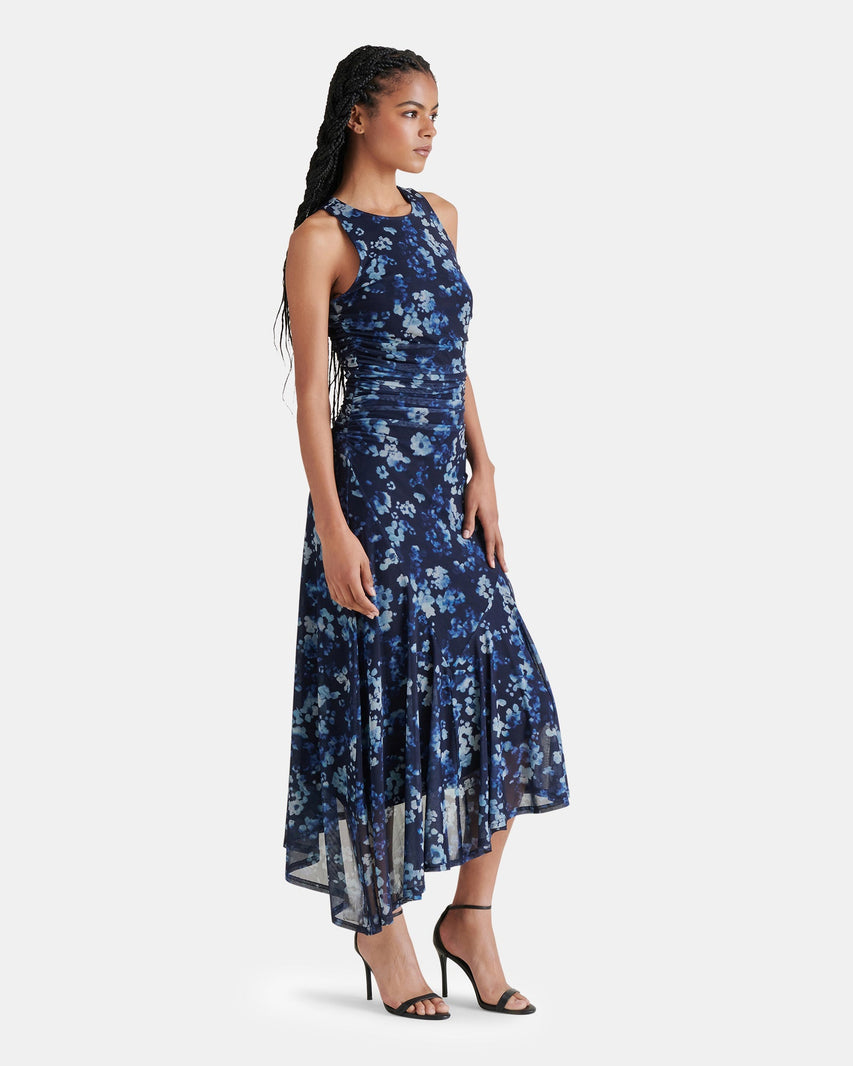 LANEY DRESS FLORAL INDIGO - Clothing - Steve Madden Canada
