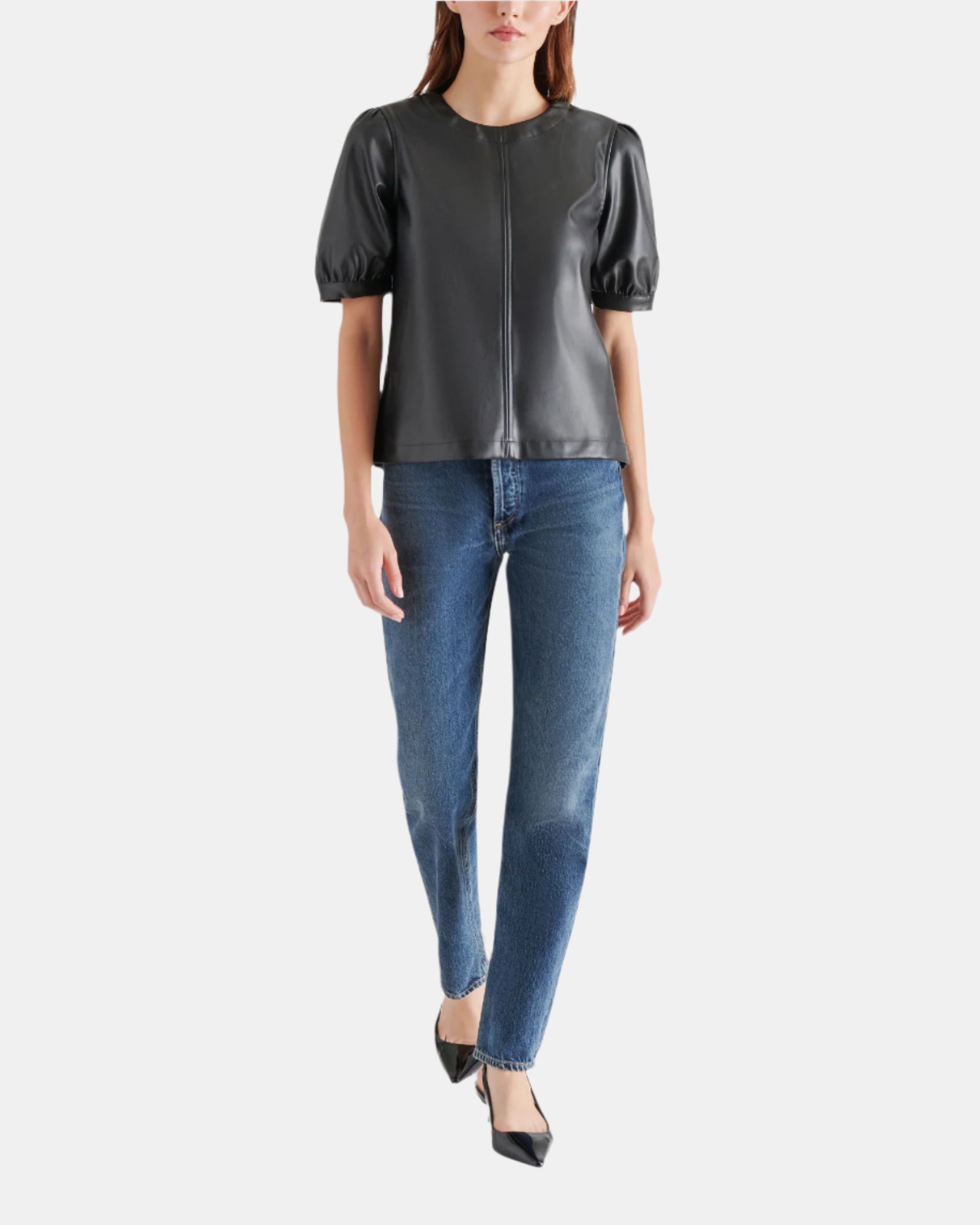 FAUX IT UP TOP BLACK - Clothing - Steve Madden Canada