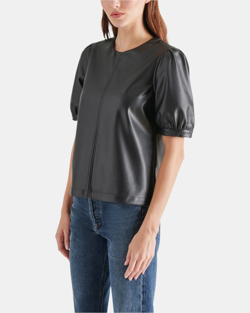 FAUX IT UP TOP BLACK - Clothing - Steve Madden Canada