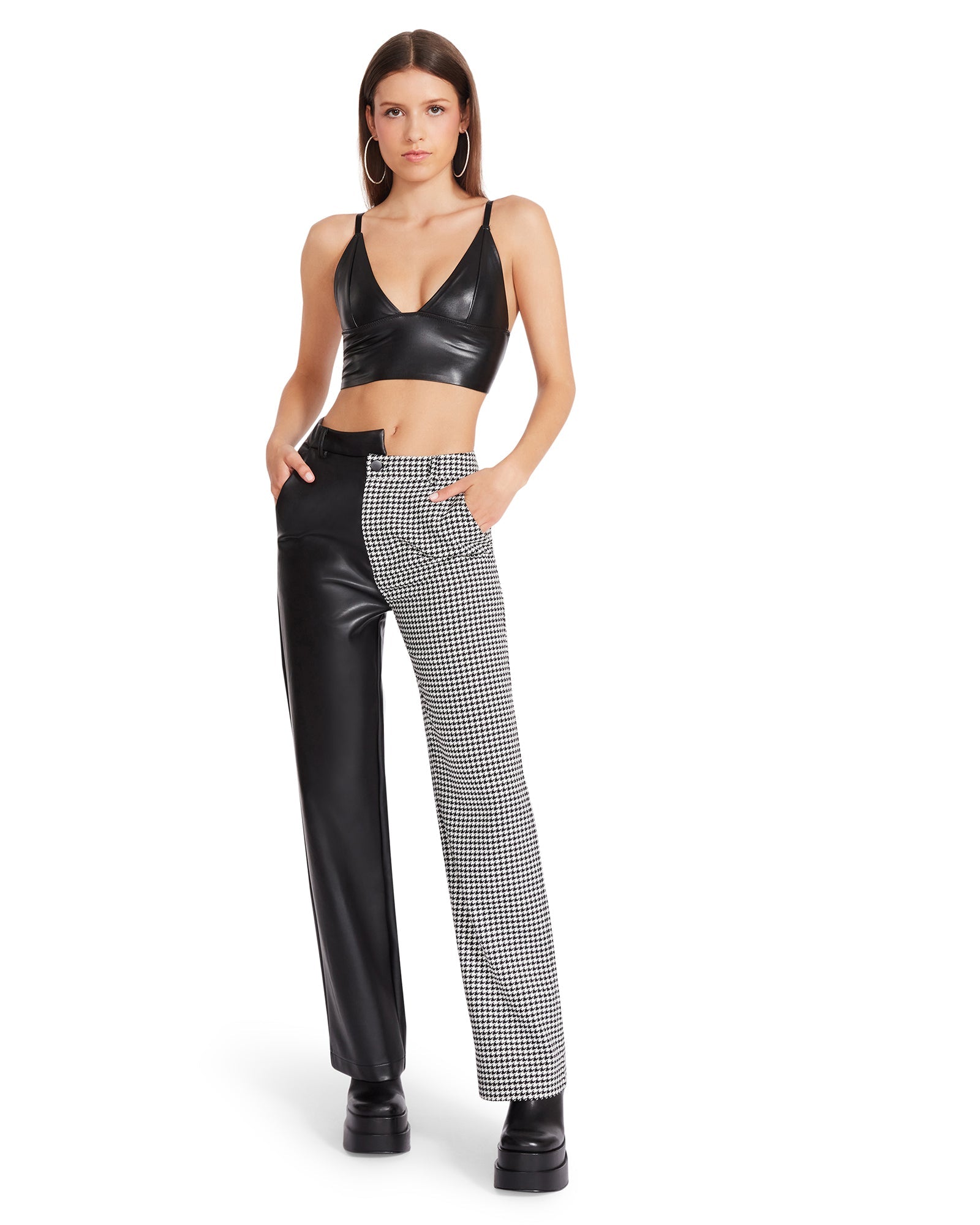 MACKENZIE PANT BLACK MULTI - Clothing - Steve Madden Canada