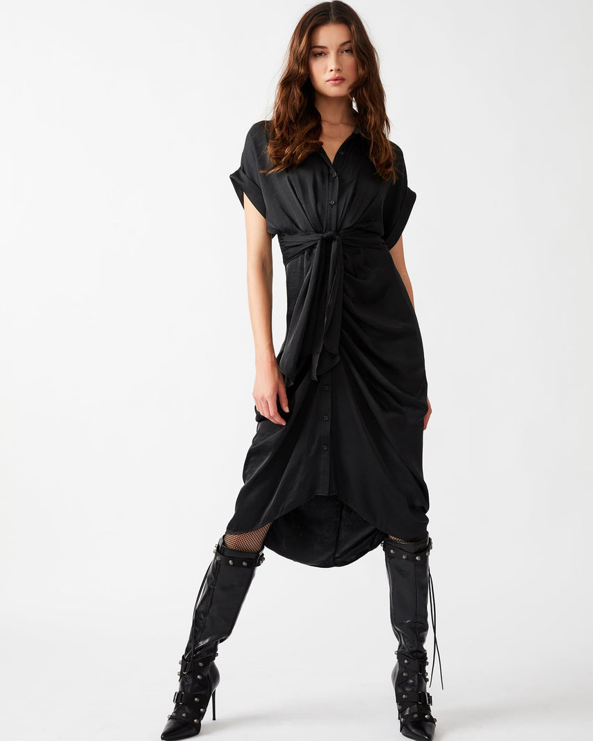 TORI DRESS BLACK - Clothing - Steve Madden Canada