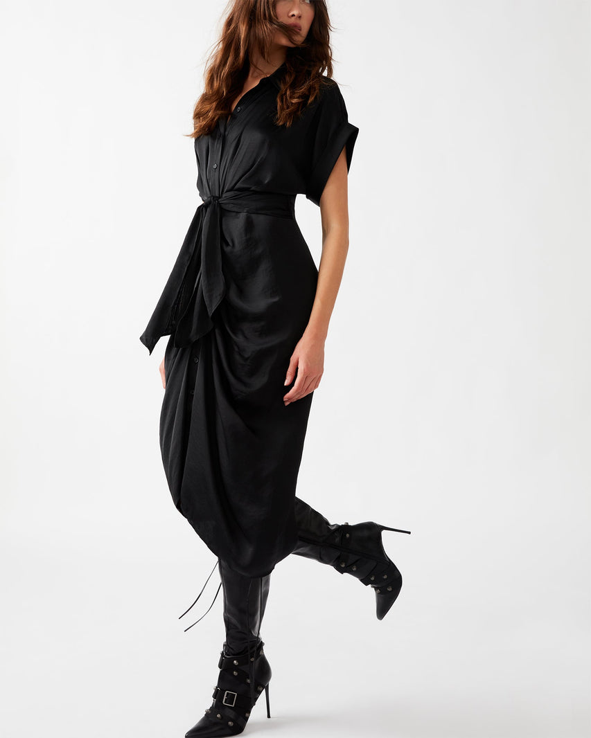 TORI DRESS BLACK - Clothing - Steve Madden Canada