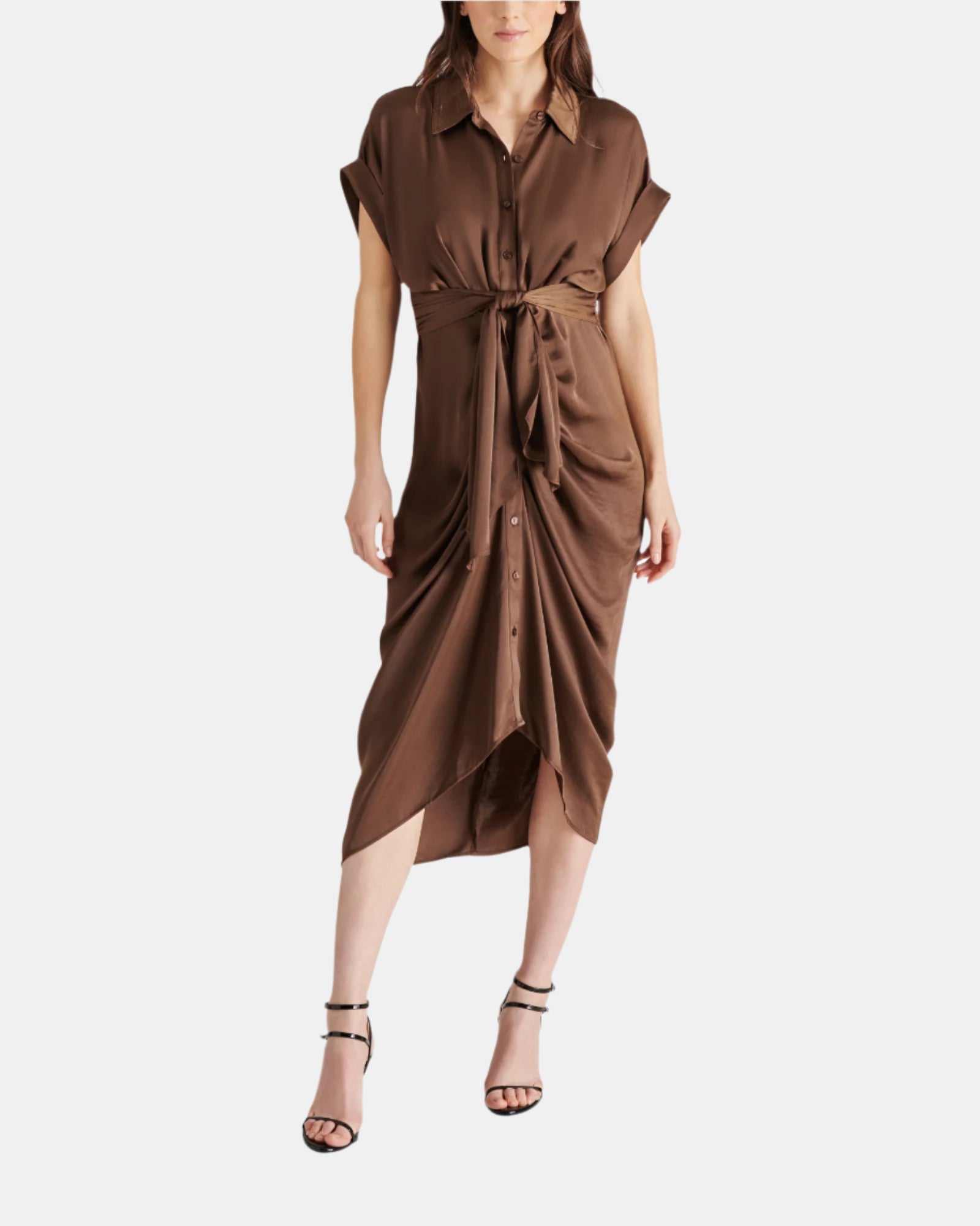 TORI DRESS COCOA - Clothing - Steve Madden Canada