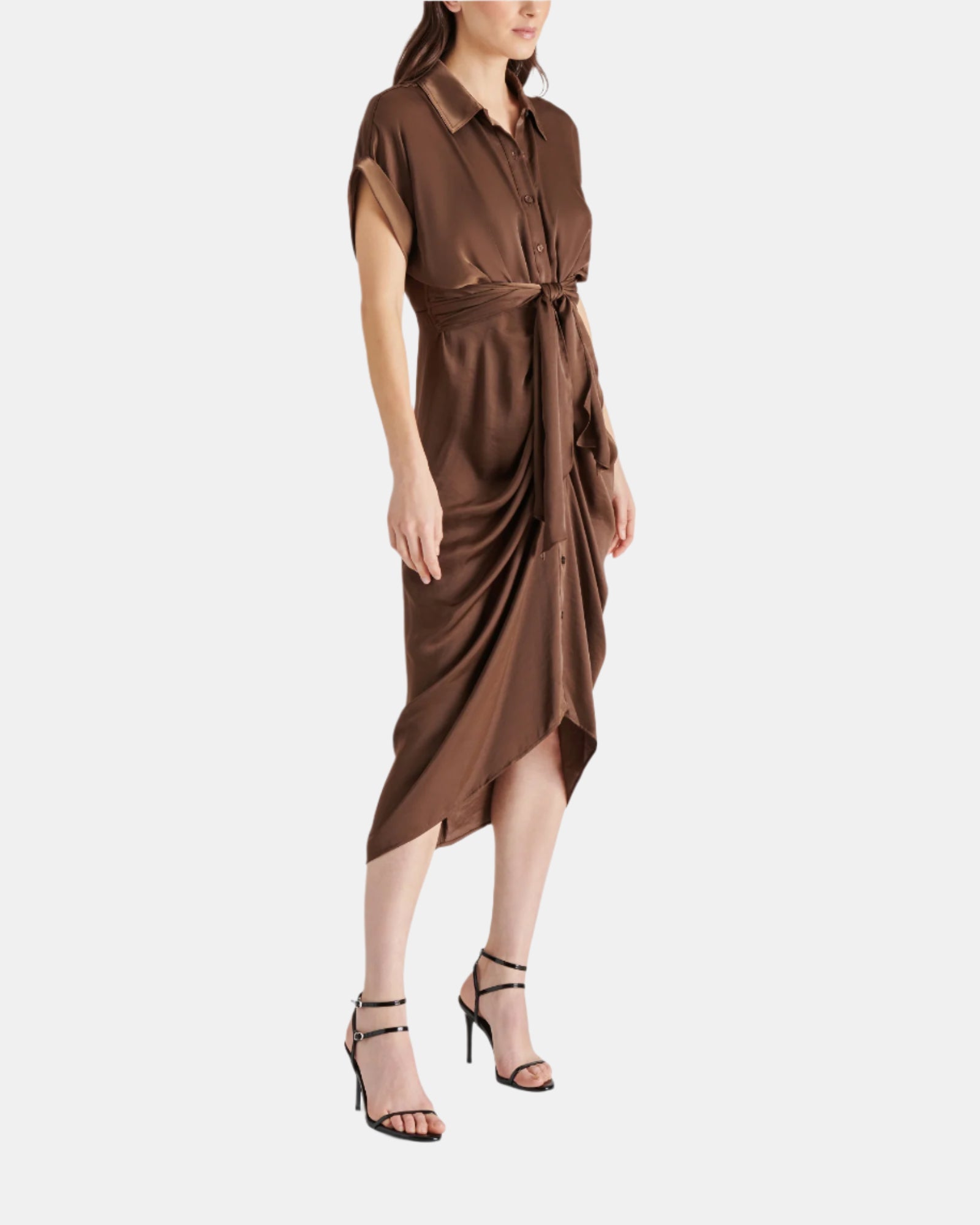 TORI DRESS COCOA - Clothing - Steve Madden Canada